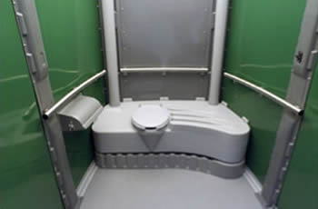 portable restroom inside seat